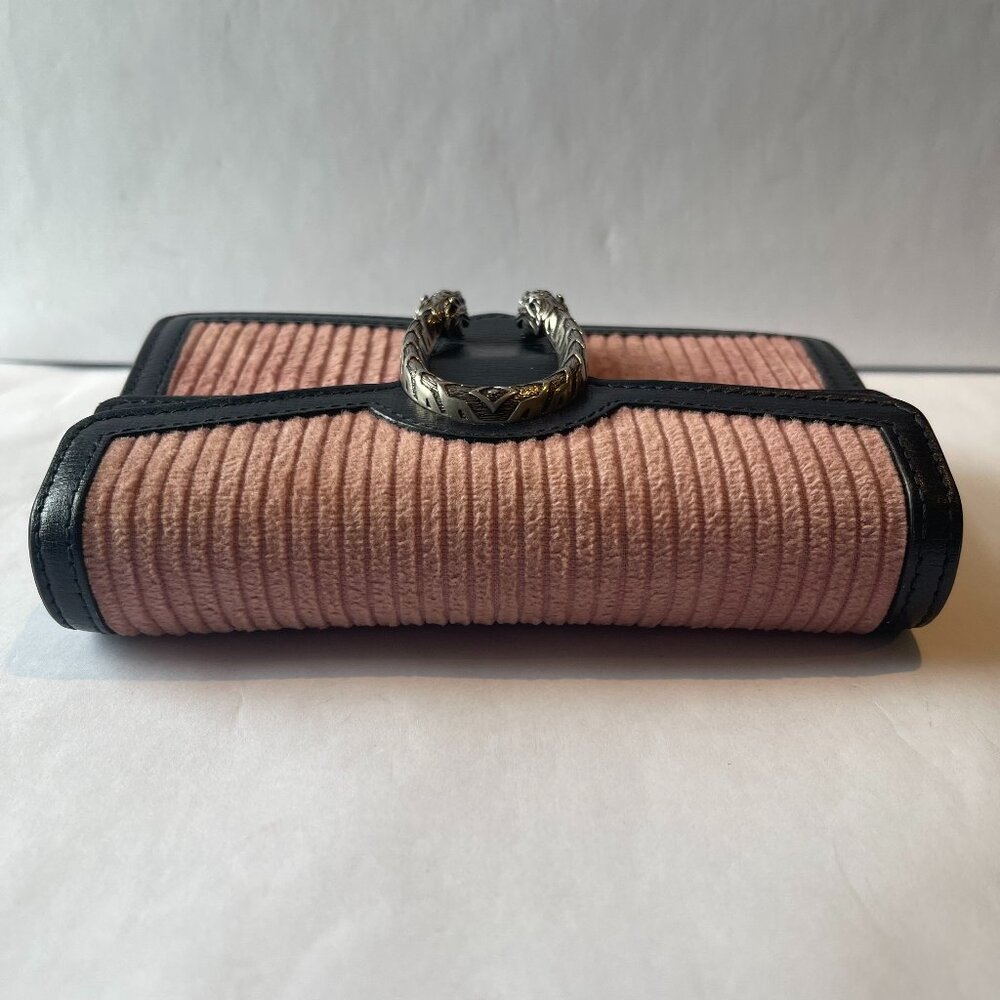 Gucci Dionysus Mini Pink Corduroy and Leather Shoulder/Crossbody Bag - Preowned - Picture 13 of 16